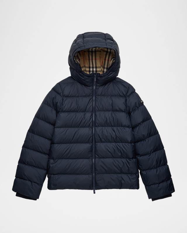 Boy's Juno Nylon Puffer Down Coat, Size Newborn-10